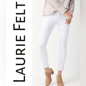 Laurie Felt Women's Crisp White Ankle Jeans